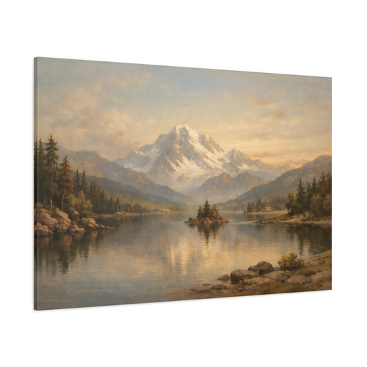 Main Mockup. Landscape Antique Stamp Texture Composition shown as stretched canvas wall art