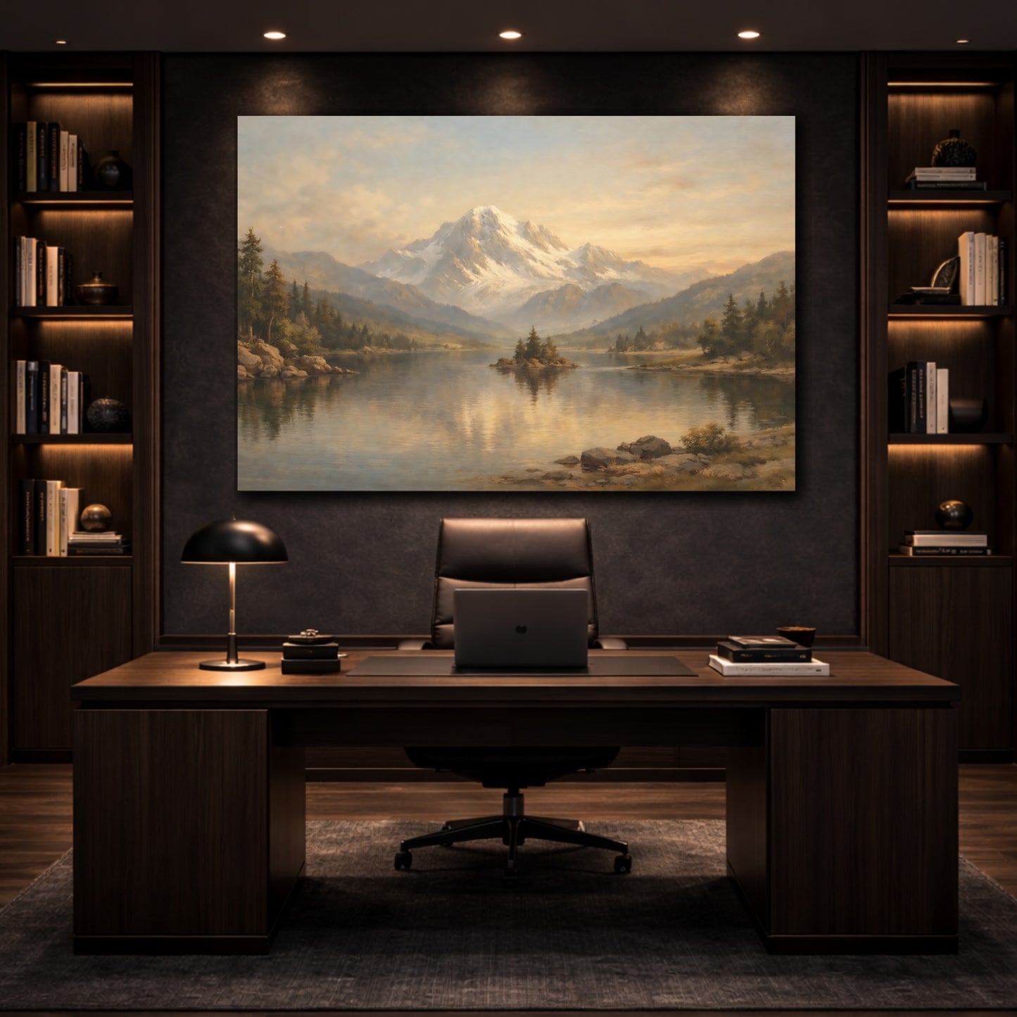 Mockup 4. Landscape Antique Stamp Texture Composition shown as stretched canvas wall art