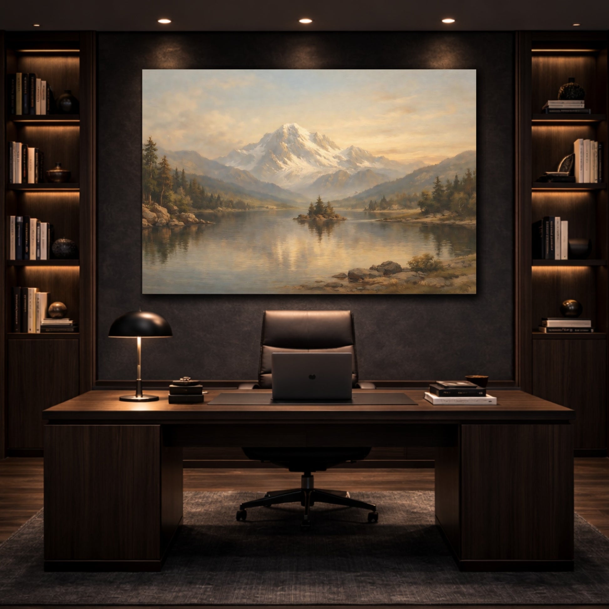 Mockup 4. Landscape Antique Stamp Texture Composition shown as stretched canvas wall art