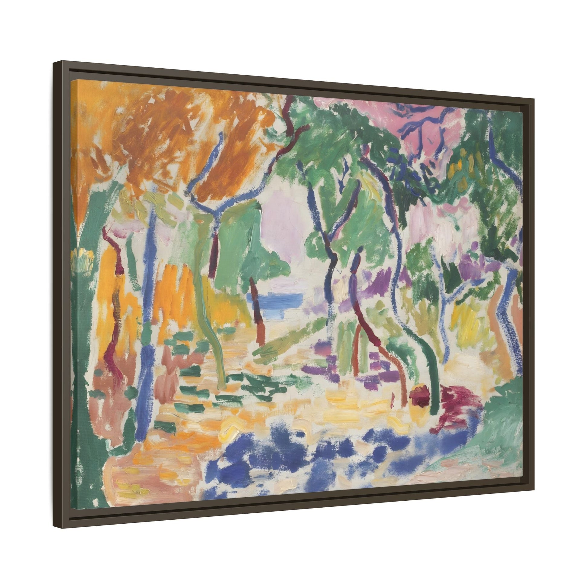 Landscape at Collioure Matisse Canvas Print - Colorful Framed Wall Art - YesArtYes