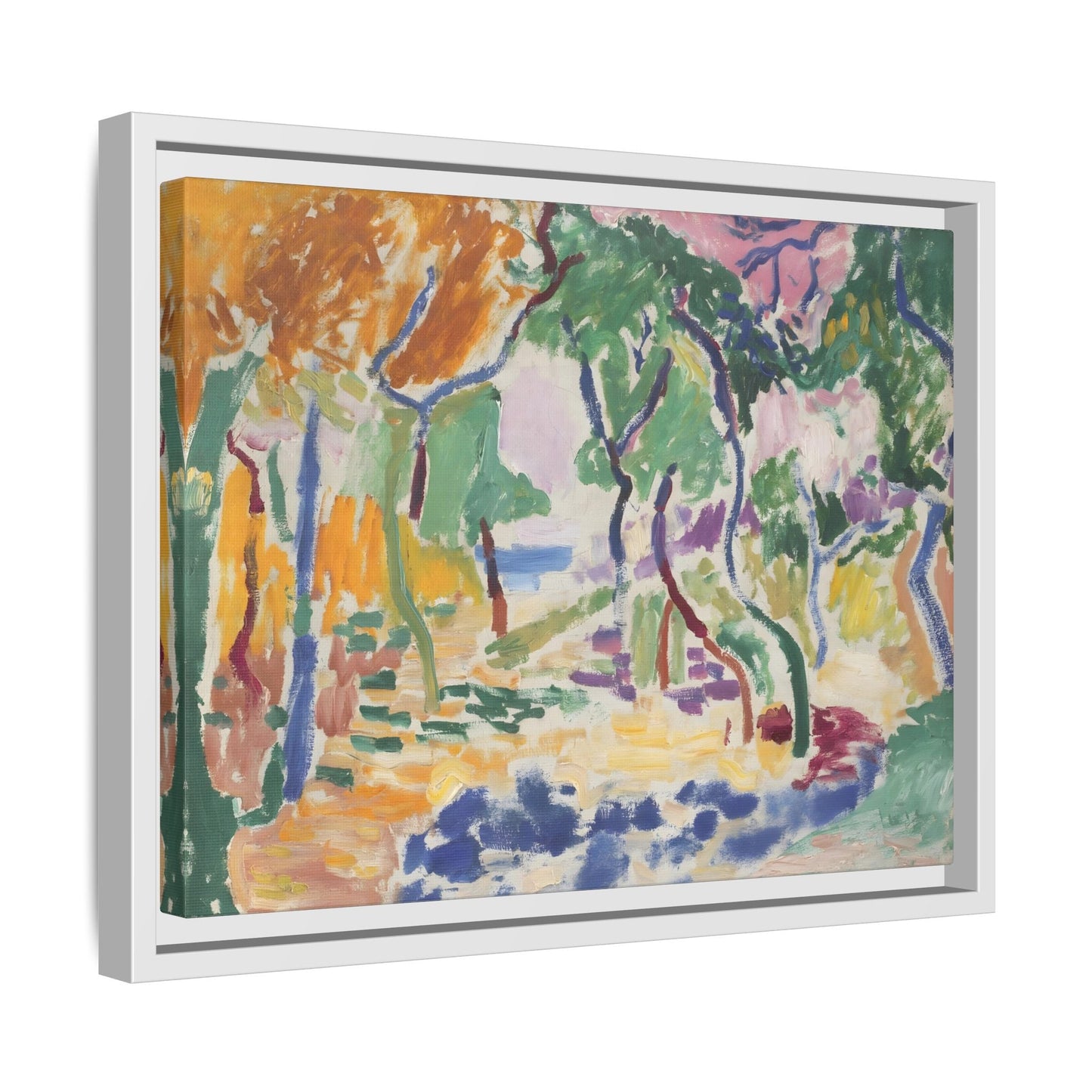 Landscape at Collioure Matisse Canvas Print - Colorful Framed Wall Art - YesArtYes