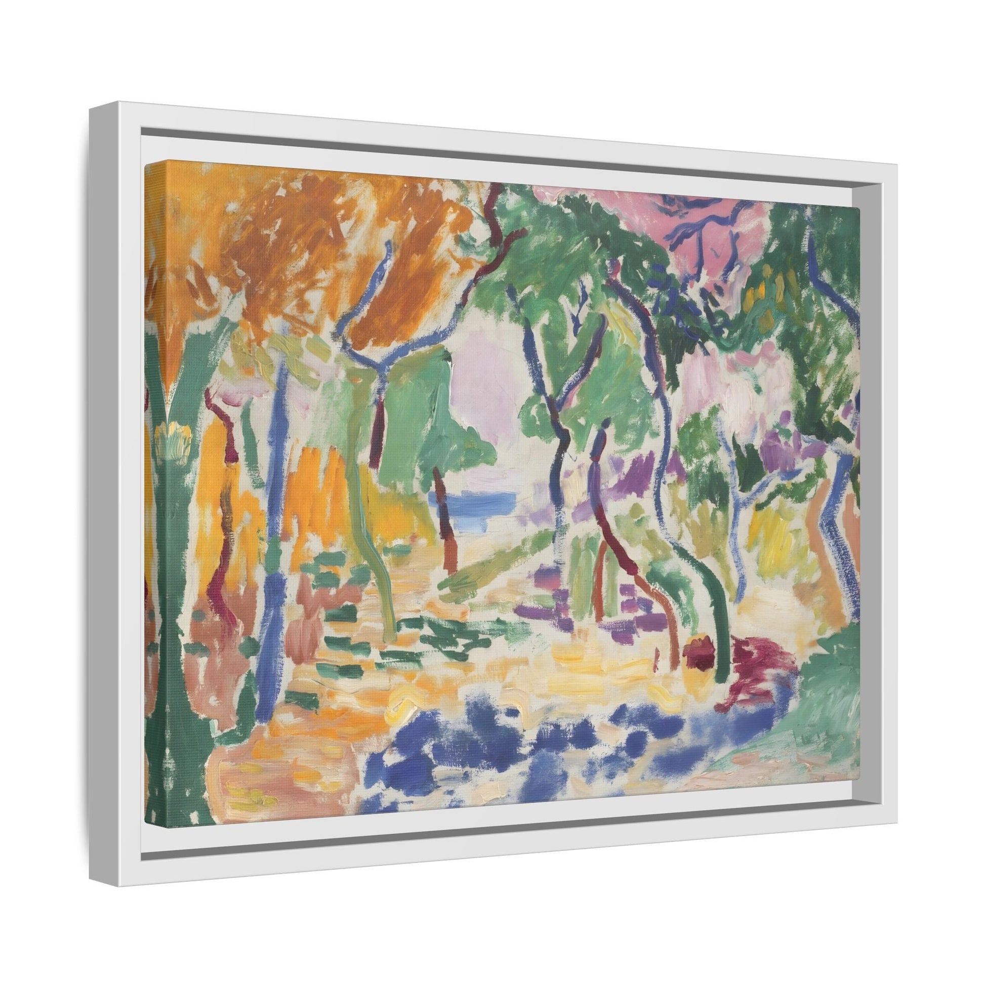 Landscape at Collioure Matisse Canvas Print - Colorful Framed Wall Art - YesArtYes