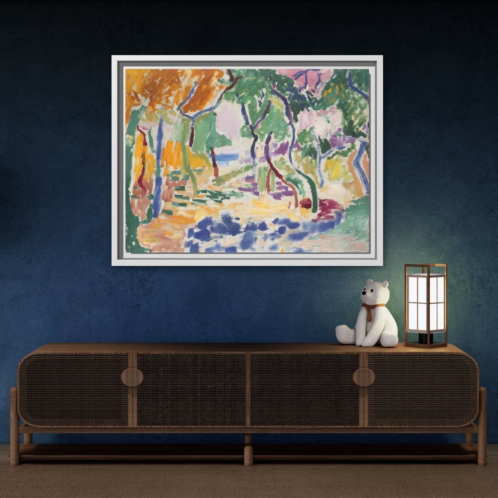 Landscape at Collioure Matisse Canvas Print - Colorful Framed Wall Art - YesArtYes