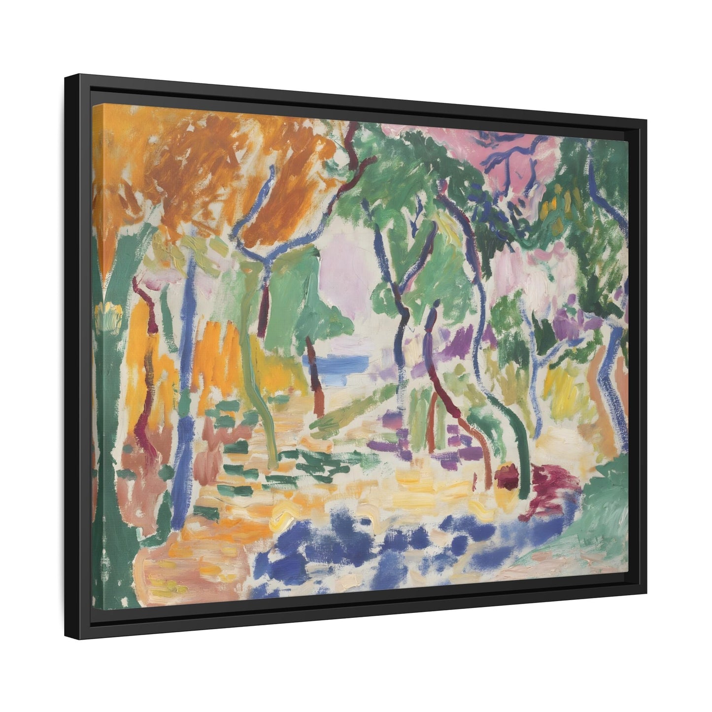 Landscape at Collioure Matisse Canvas Print - Colorful Framed Wall Art - YesArtYes