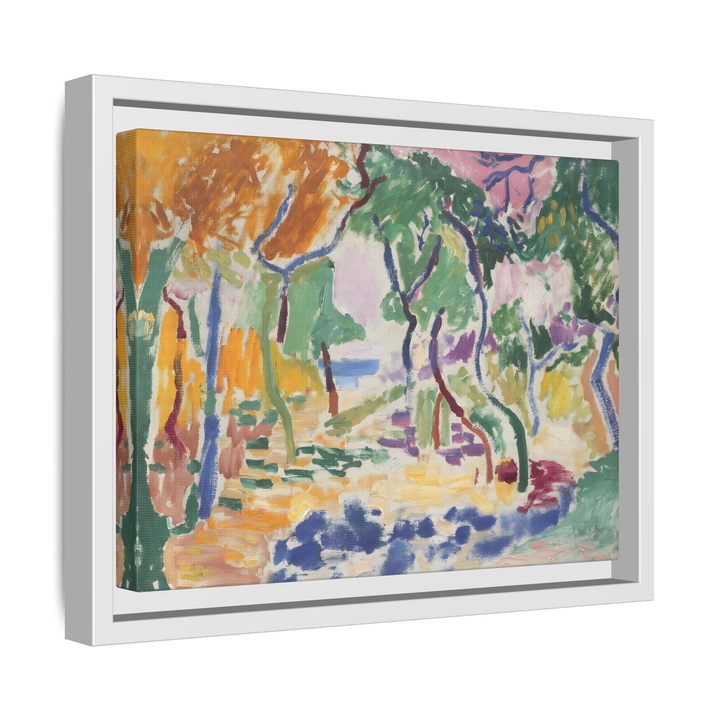 Landscape at Collioure Matisse Canvas Print - Colorful Framed Wall Art - YesArtYes