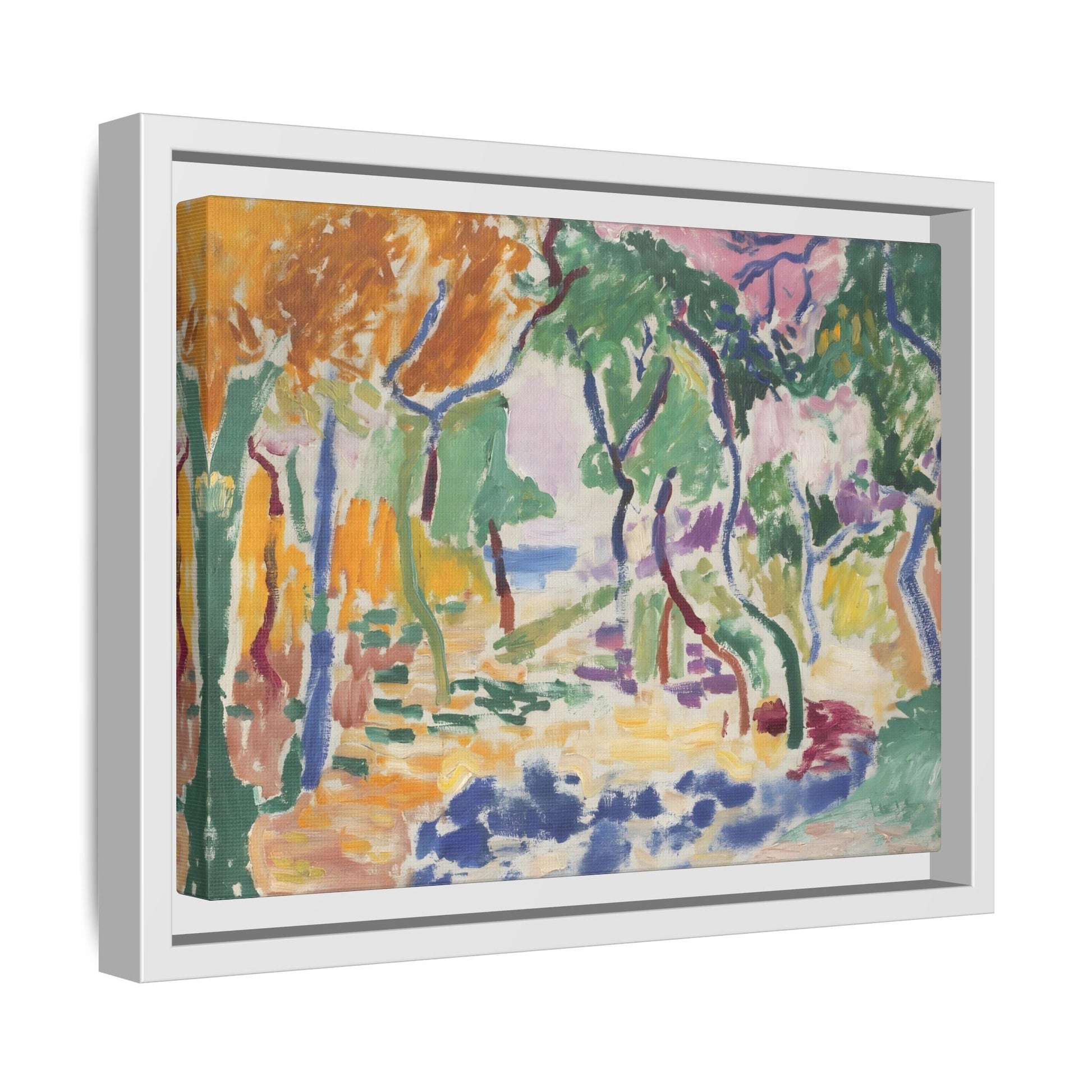 Landscape at Collioure Matisse Canvas Print - Colorful Framed Wall Art - YesArtYes