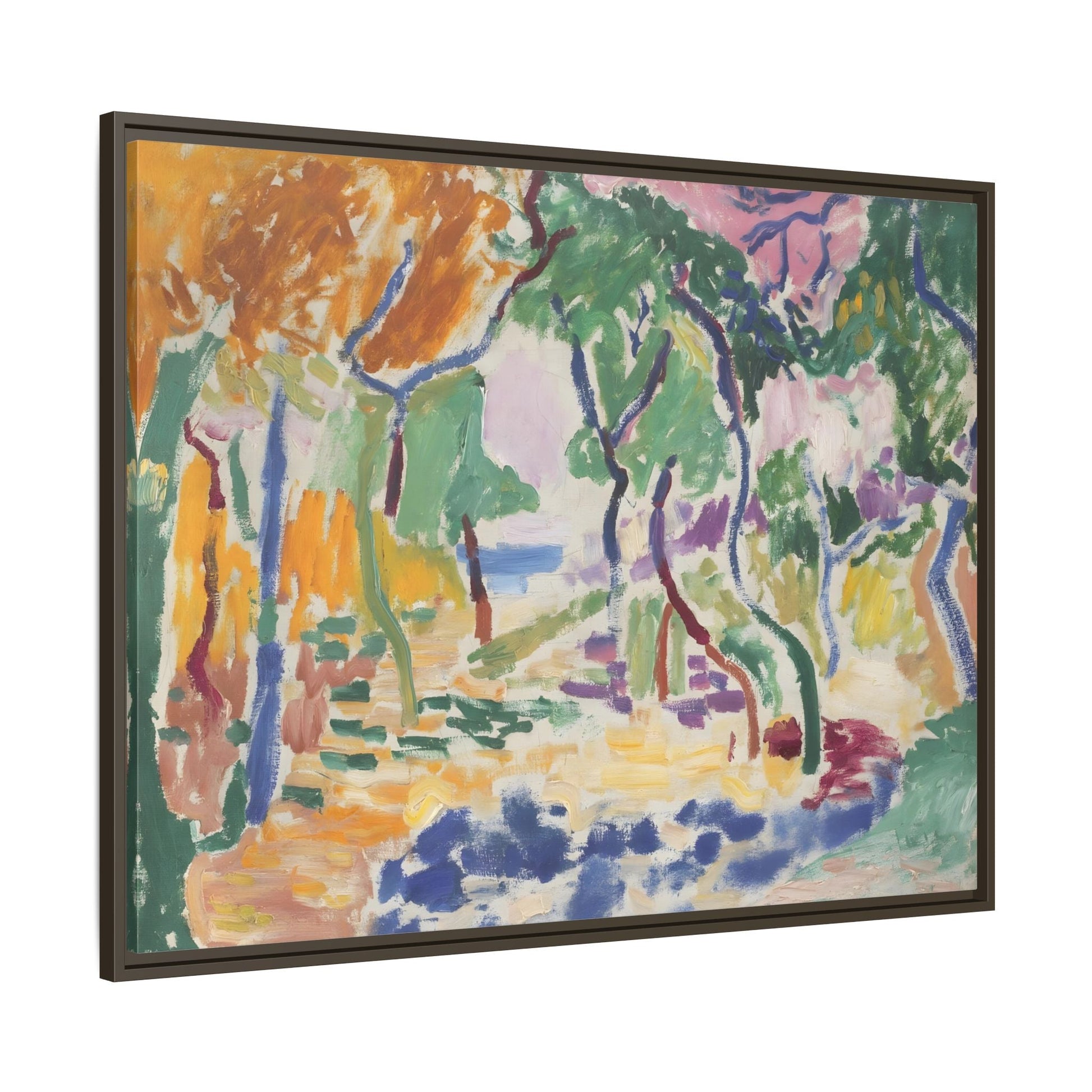 Landscape at Collioure Matisse Canvas Print - Colorful Framed Wall Art - YesArtYes