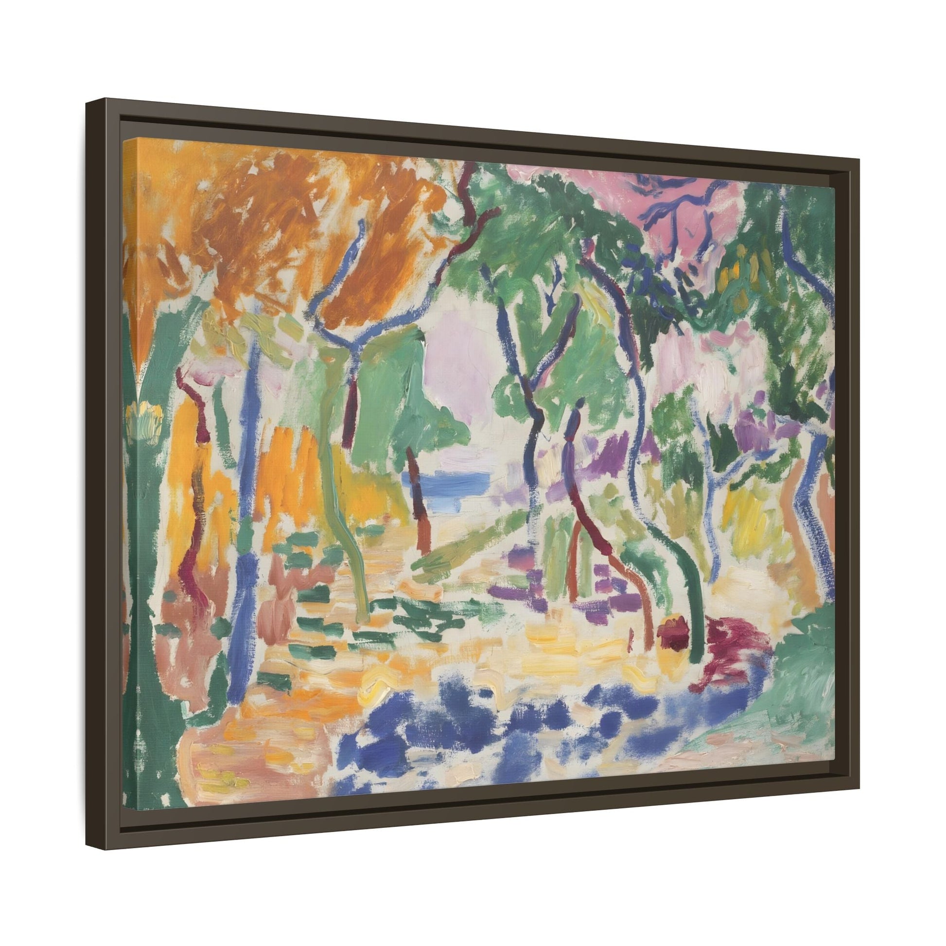 Landscape at Collioure Matisse Canvas Print - Colorful Framed Wall Art - YesArtYes
