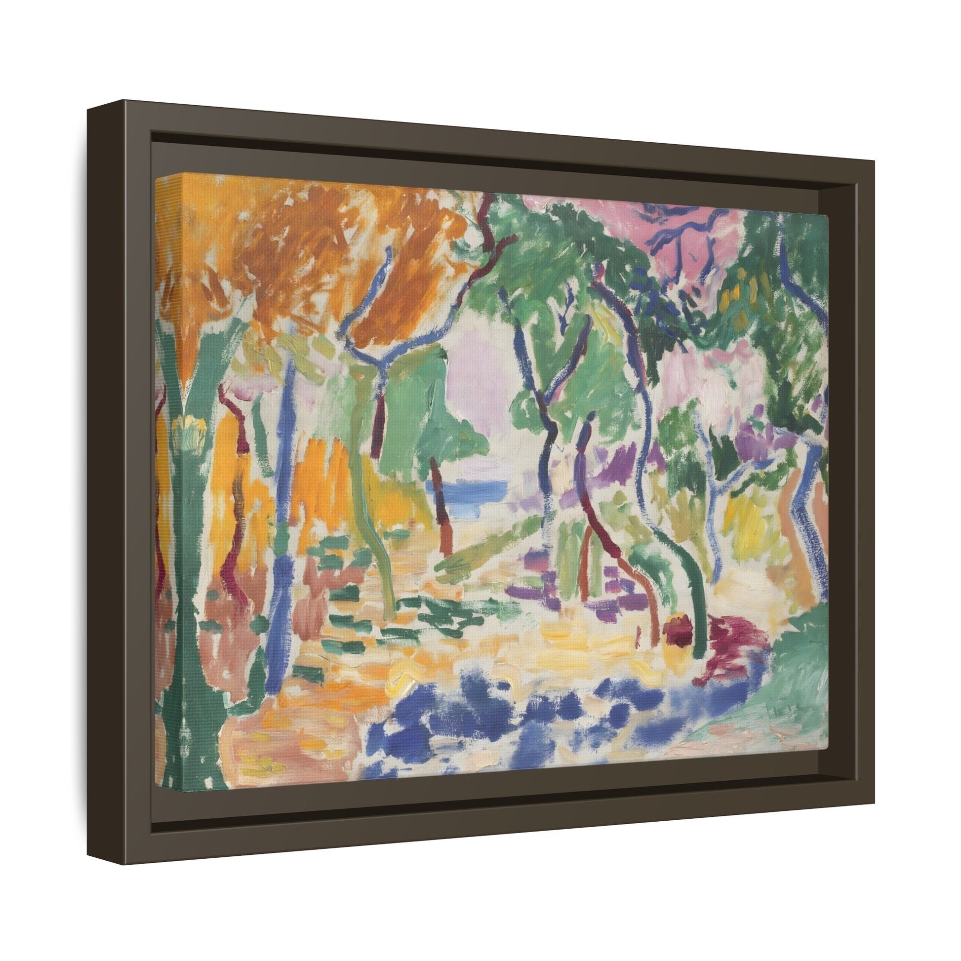 Landscape at Collioure Matisse Canvas Print - Colorful Framed Wall Art - YesArtYes