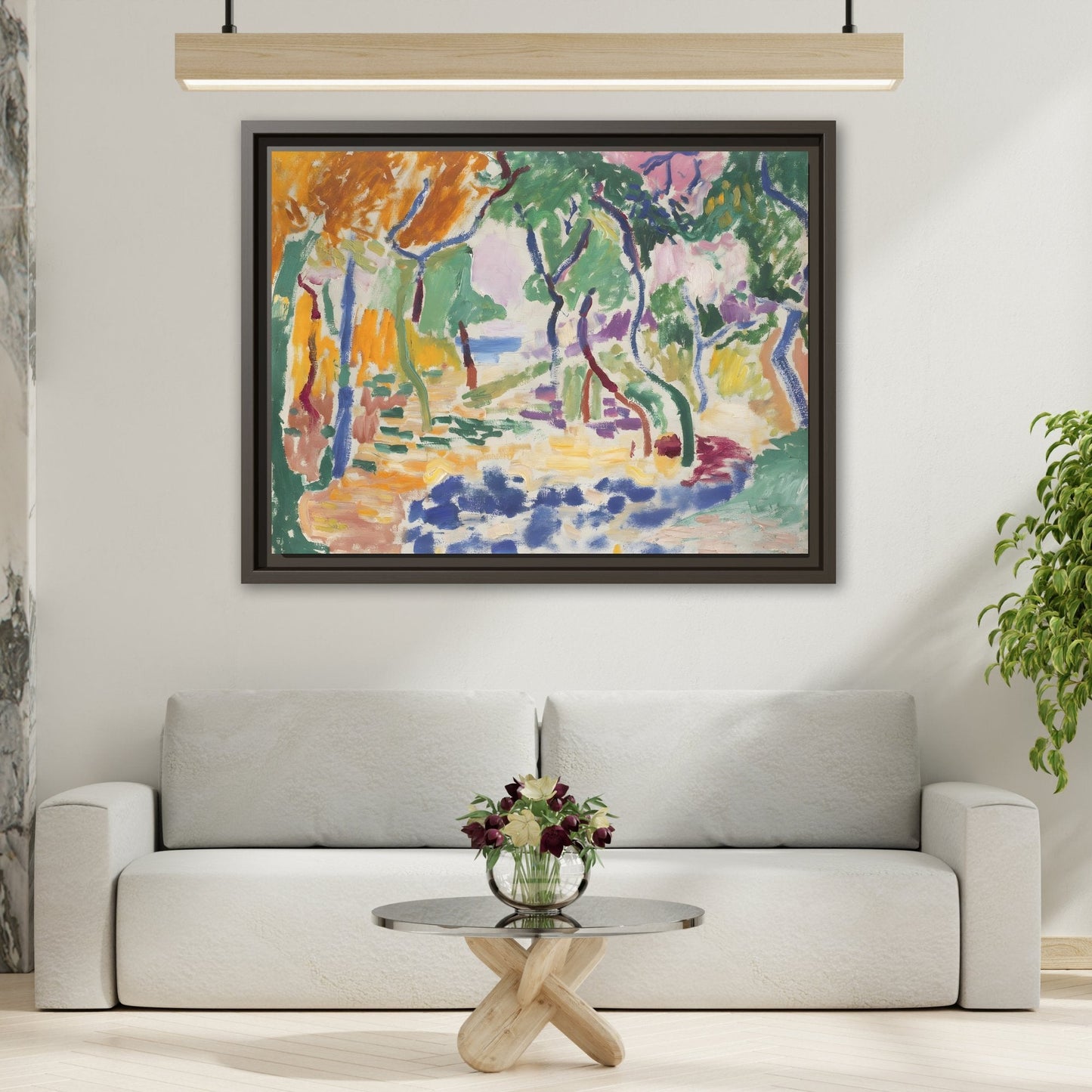 Landscape at Collioure Matisse Canvas Print - Colorful Framed Wall Art - YesArtYes