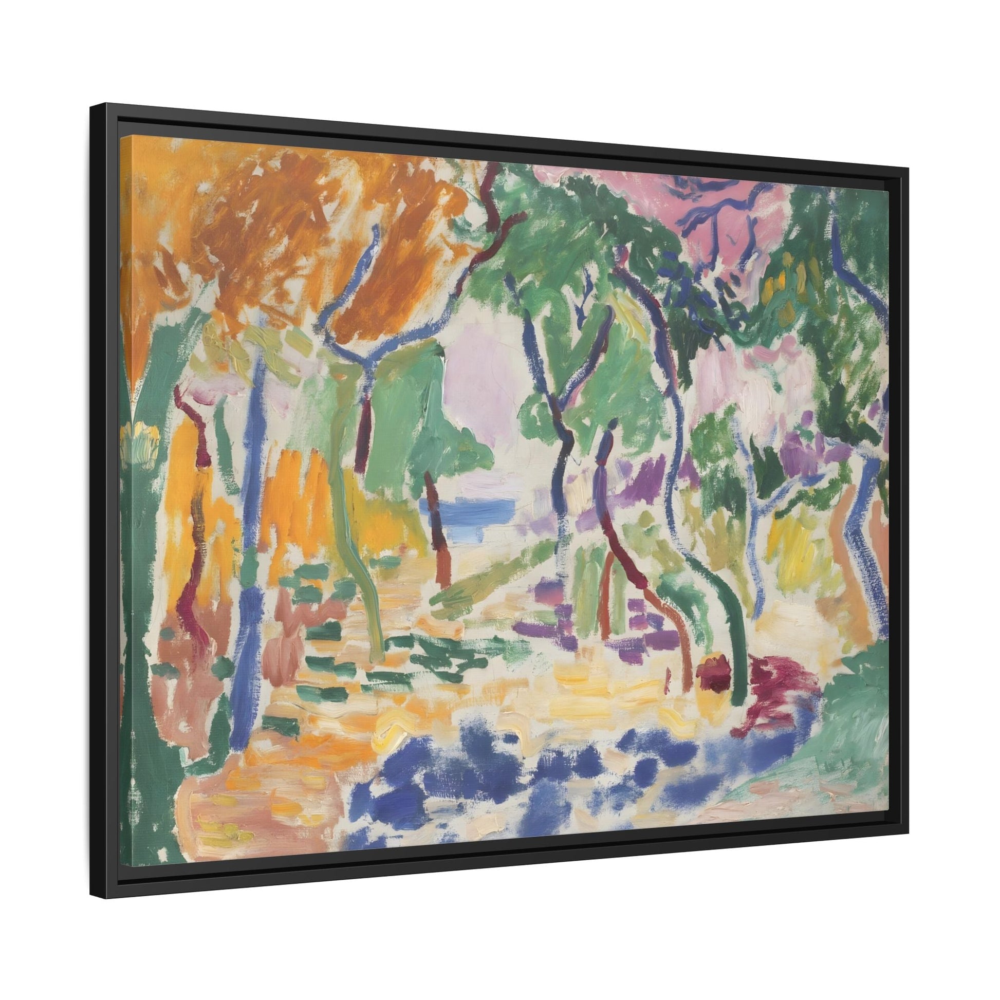 Landscape at Collioure Matisse Canvas Print - Colorful Framed Wall Art - YesArtYes