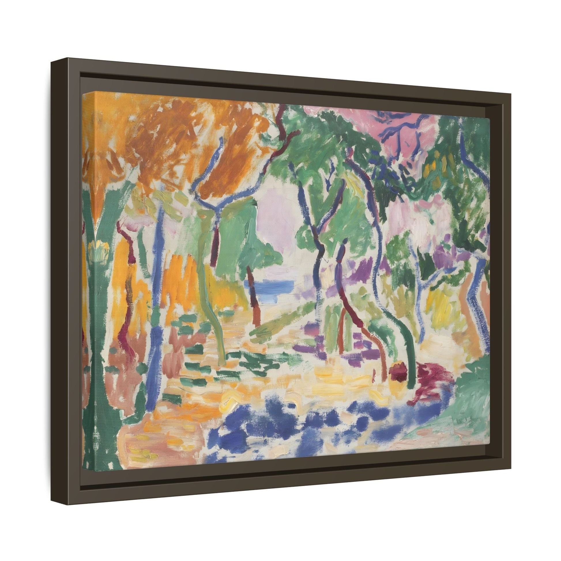 Landscape at Collioure Matisse Canvas Print - Colorful Framed Wall Art - YesArtYes