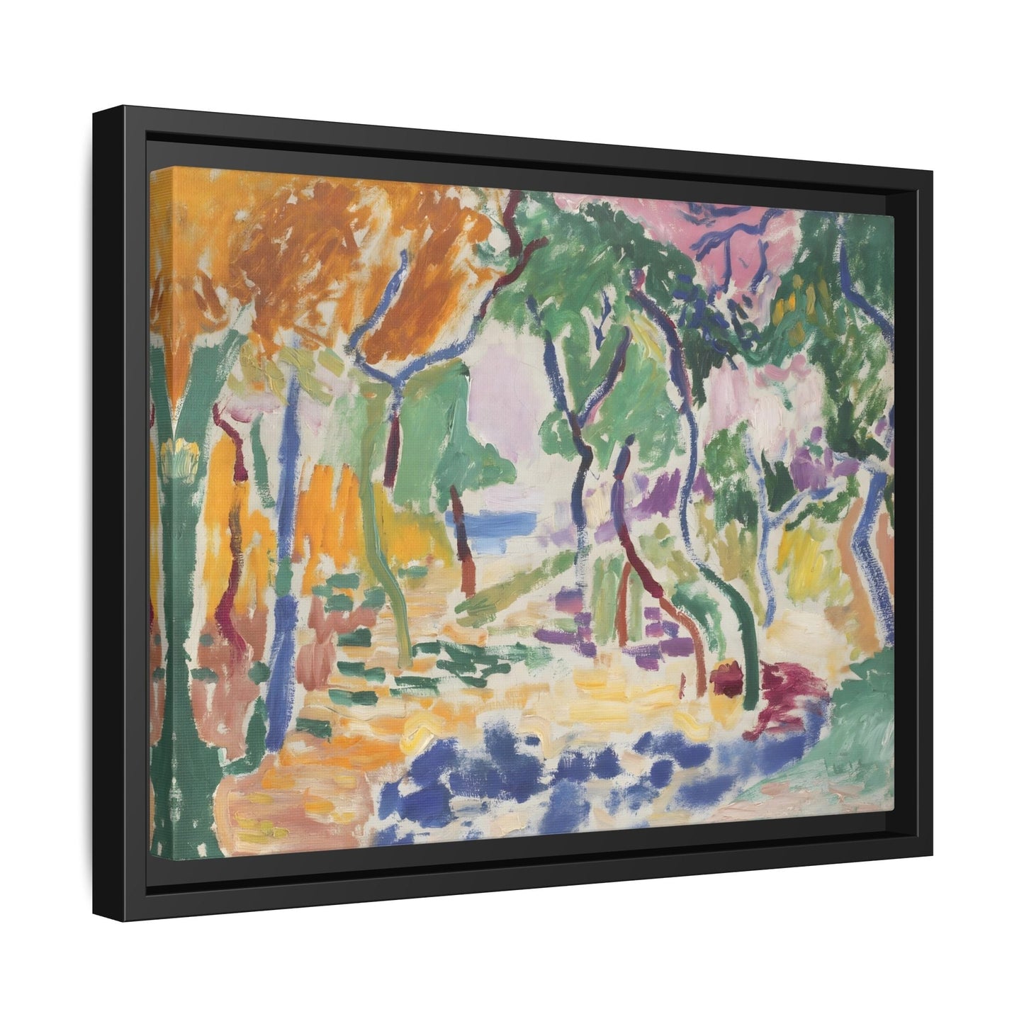 Landscape at Collioure Matisse Canvas Print - Colorful Framed Wall Art - YesArtYes
