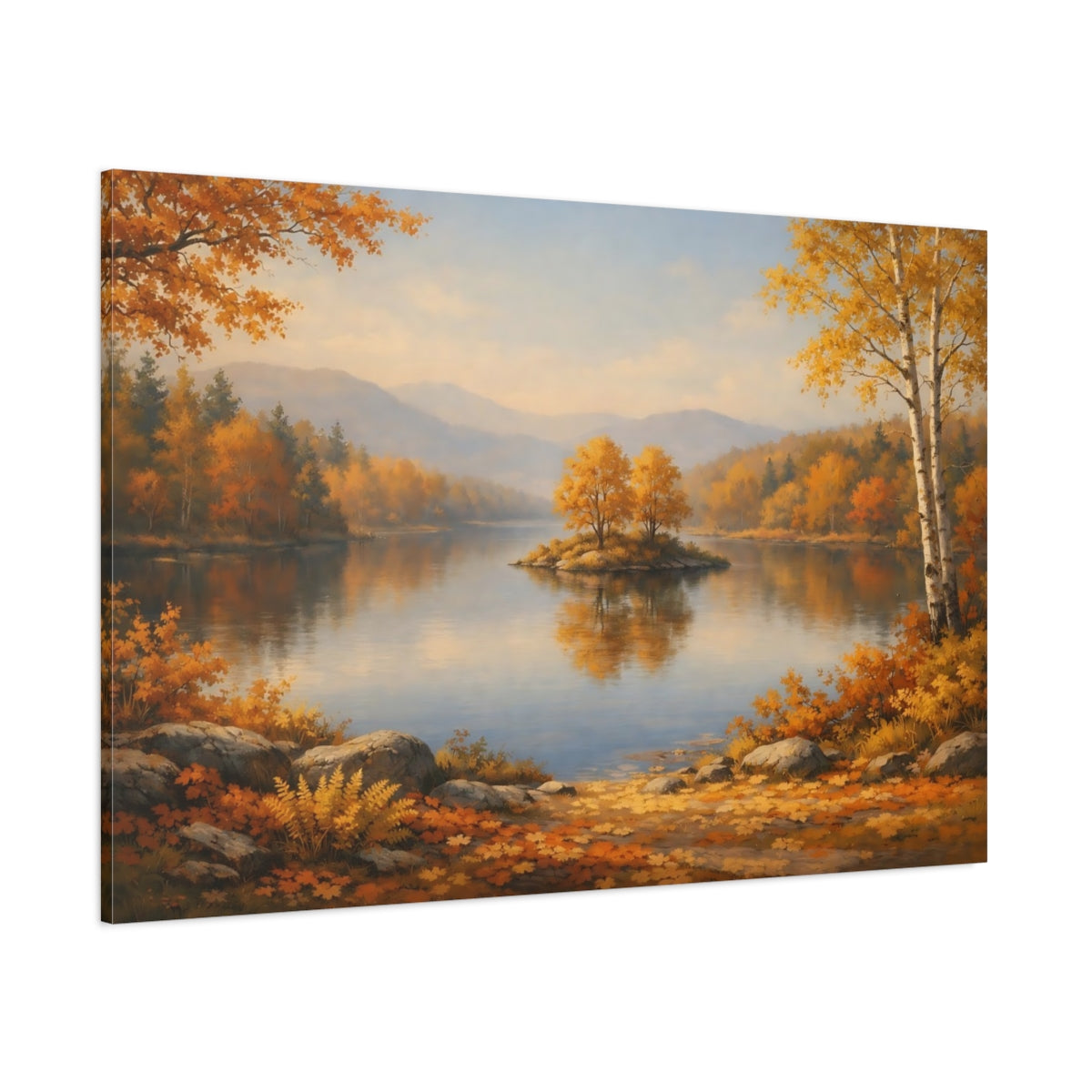 Landscape Autumn Leaves shown as stretched canvas wall art