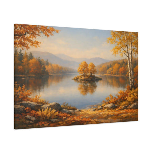 Landscape Autumn Leaves shown as stretched canvas wall art