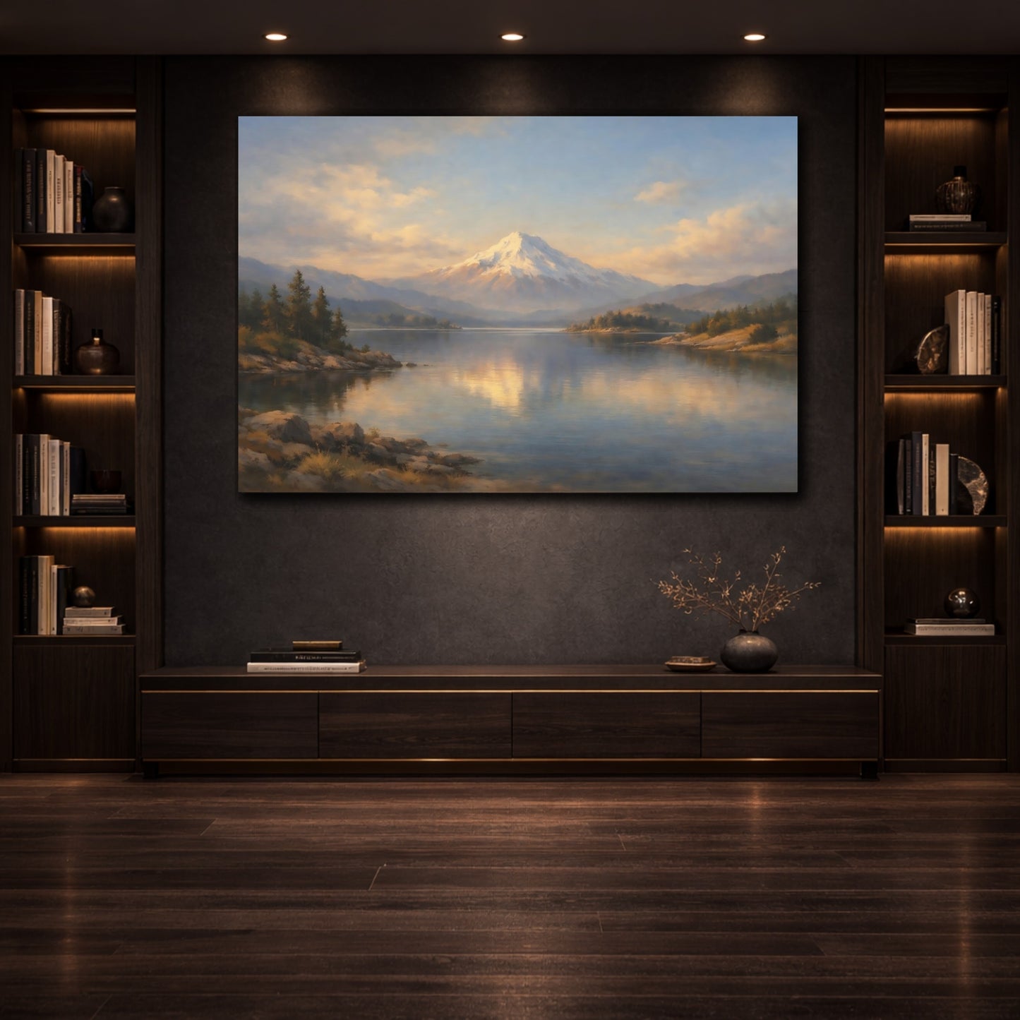Mockup 3. Landscape Compass Direction Scene shown as stretched canvas wall art