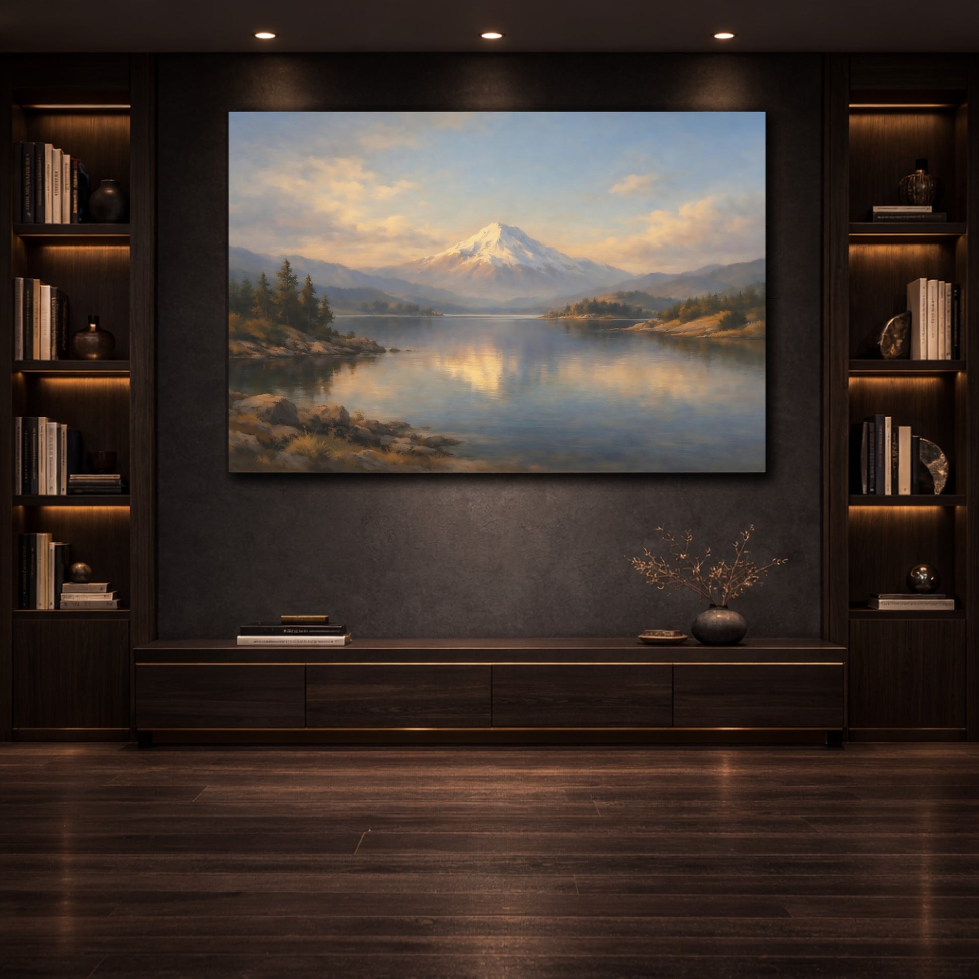 Mockup 3. Landscape Compass Direction Scene shown as stretched canvas wall art