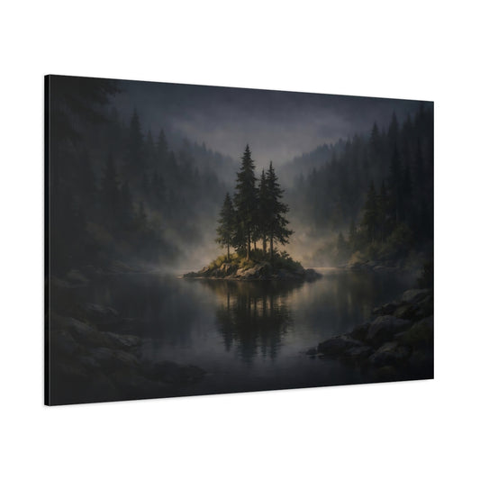 Landscape Forest Dark shown as stretched canvas wall art