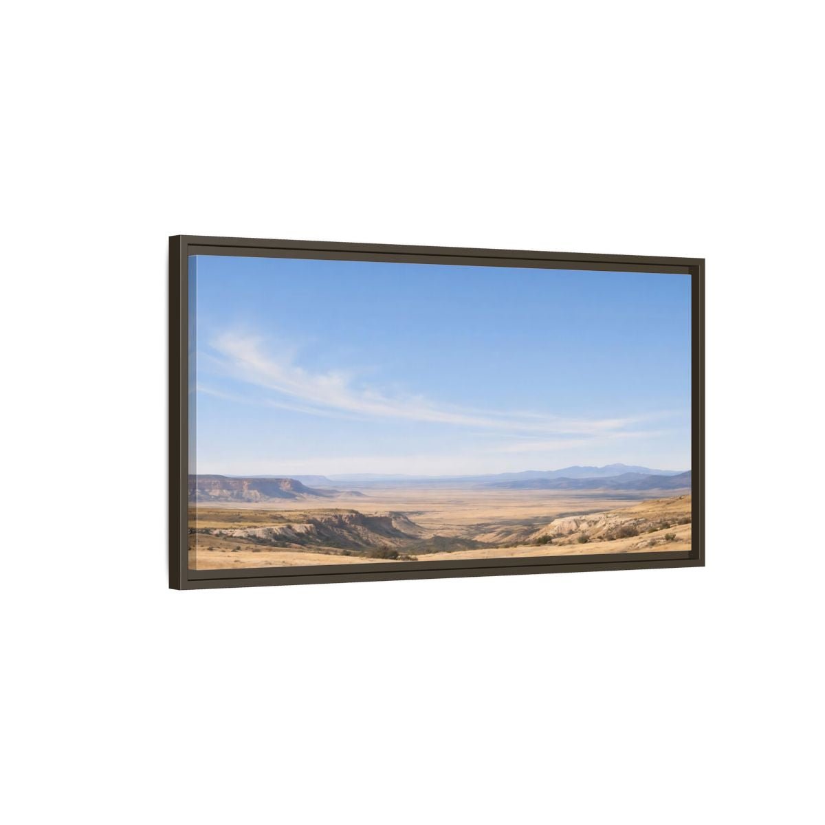 Landscape Nature Desert Blue - Framed Canvas Wall Art Print - YesArtYes