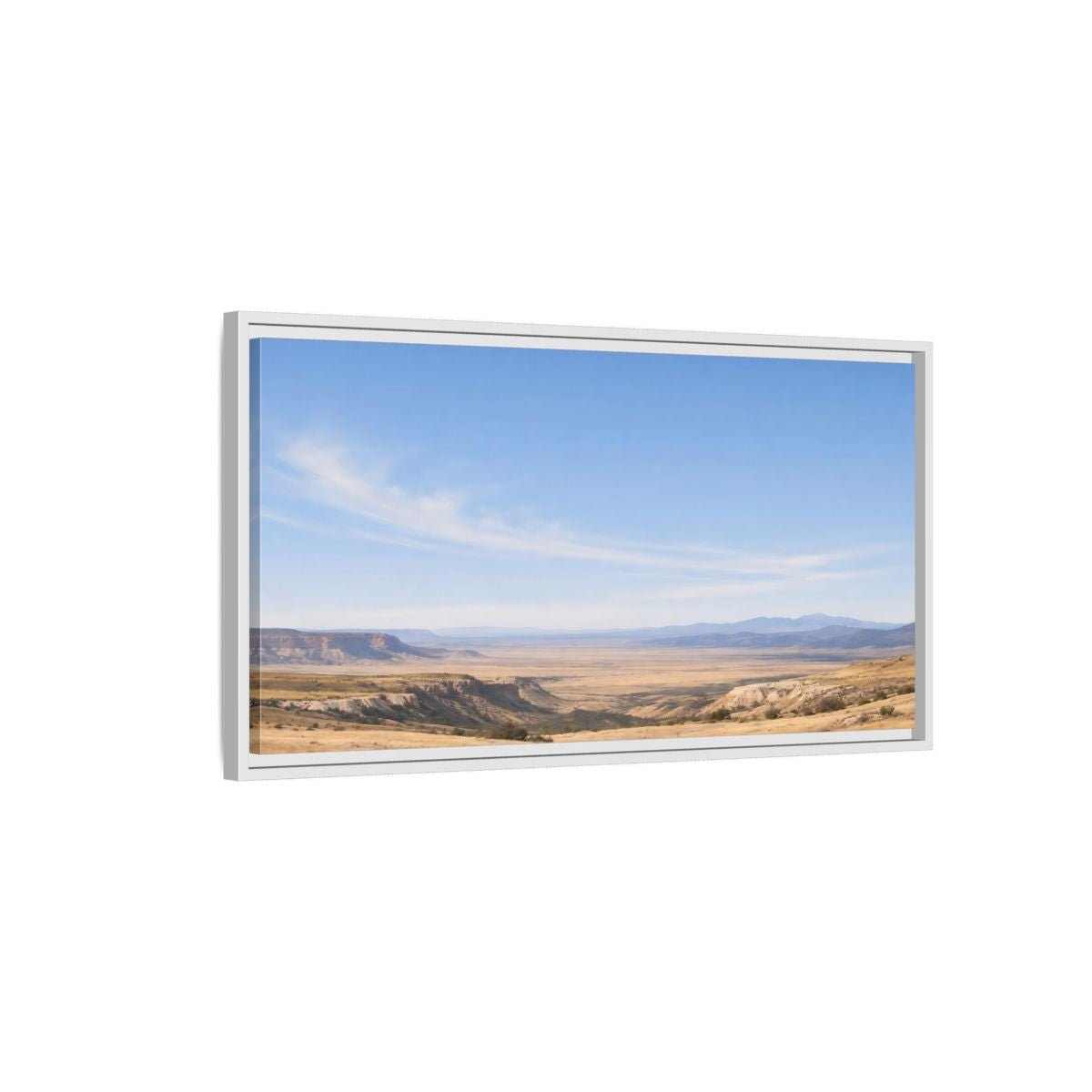 Landscape Nature Desert Blue - Framed Canvas Wall Art Print - YesArtYes