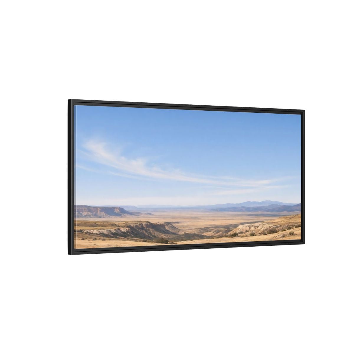 Landscape Nature Desert Blue - Framed Canvas Wall Art Print - YesArtYes