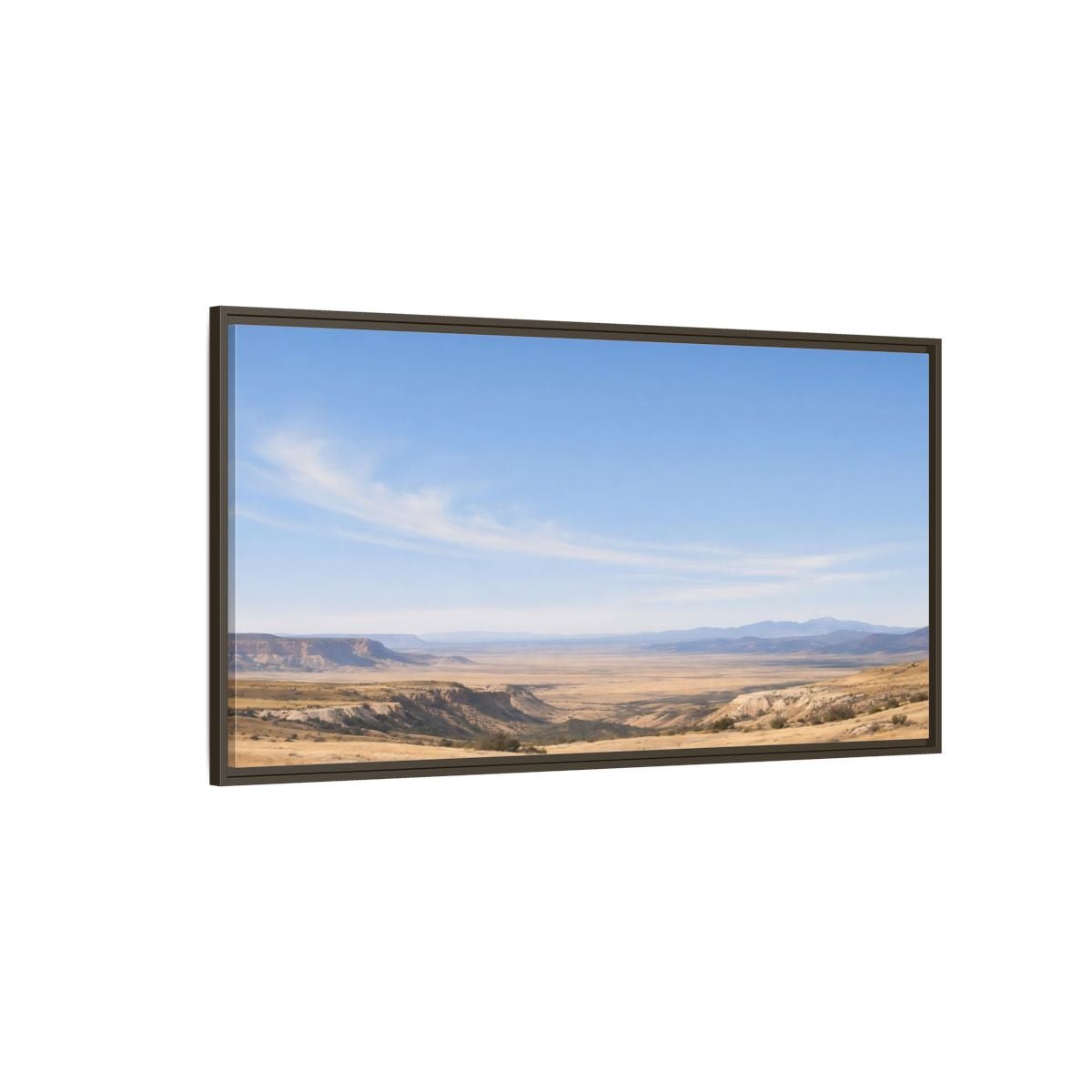 Landscape Nature Desert Blue - Framed Canvas Wall Art Print - YesArtYes