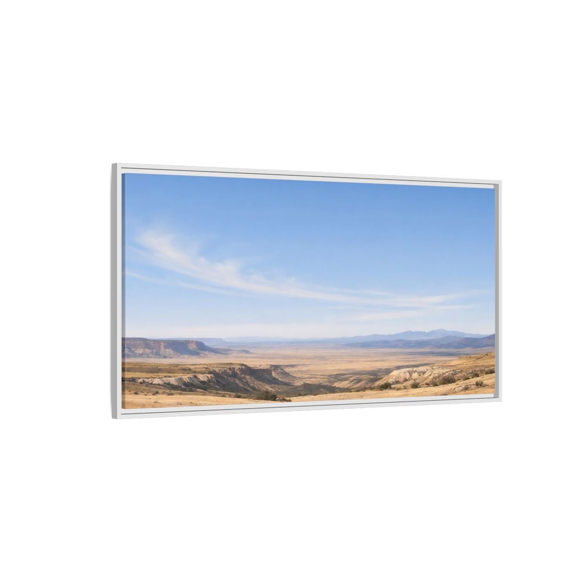 Landscape Nature Desert Blue - Framed Canvas Wall Art Print - YesArtYes