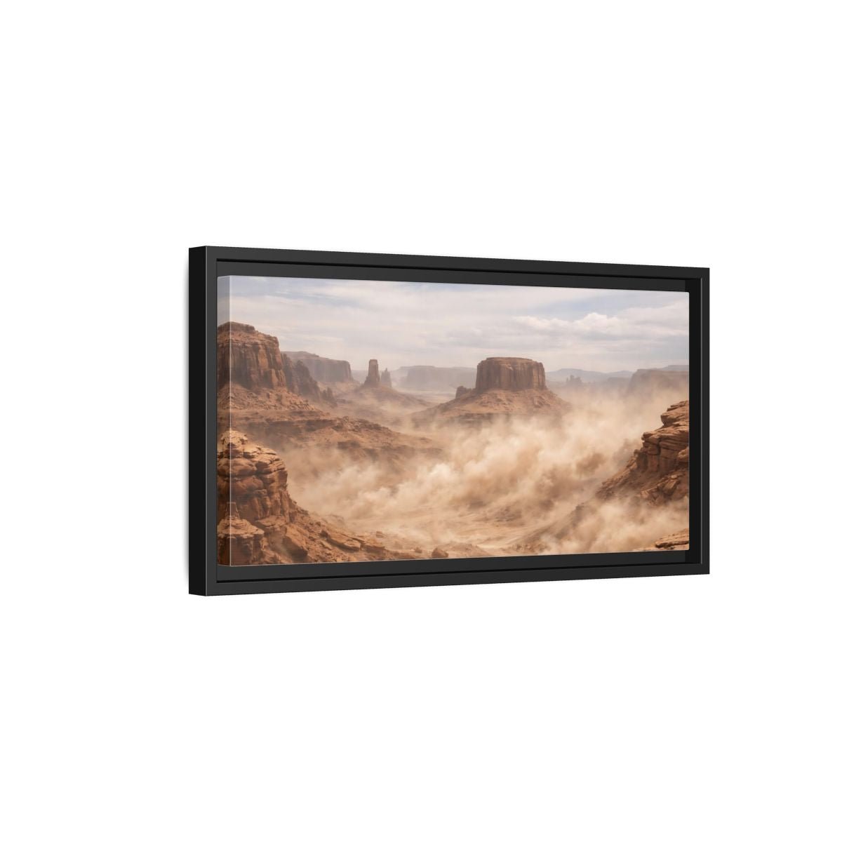 Landscape Nature Desert Brown - Framed Canvas Wall Art Print - YesArtYes