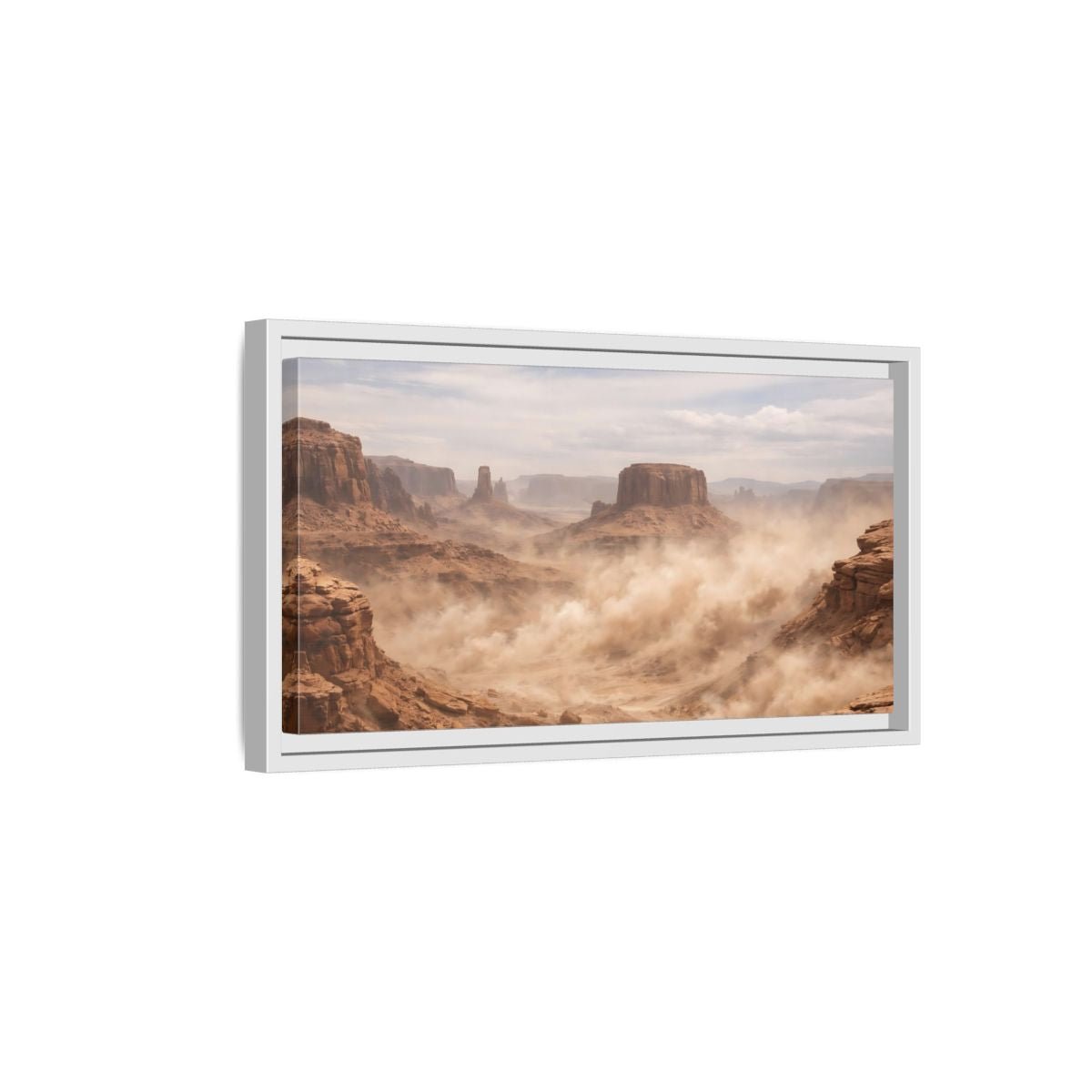 Landscape Nature Desert Brown - Framed Canvas Wall Art Print - YesArtYes