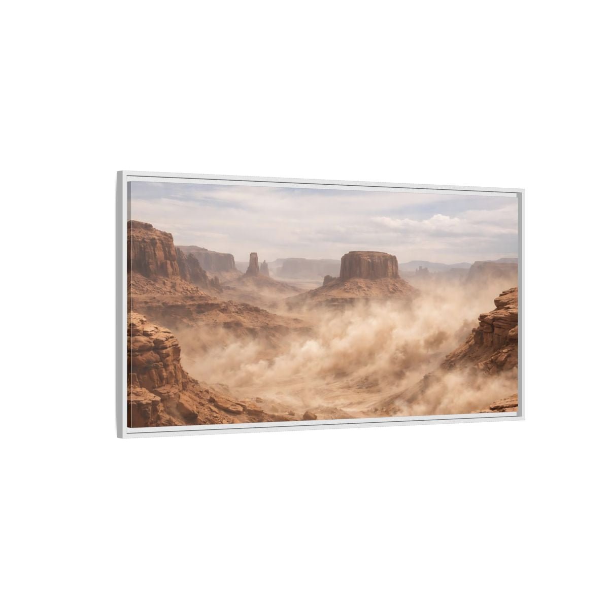 Landscape Nature Desert Brown - Framed Canvas Wall Art Print - YesArtYes