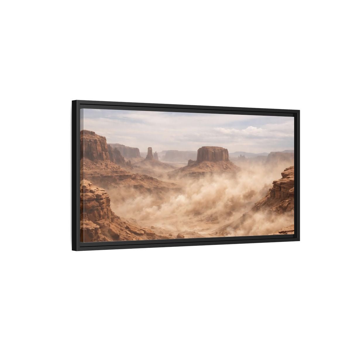 Landscape Nature Desert Brown - Framed Canvas Wall Art Print - YesArtYes
