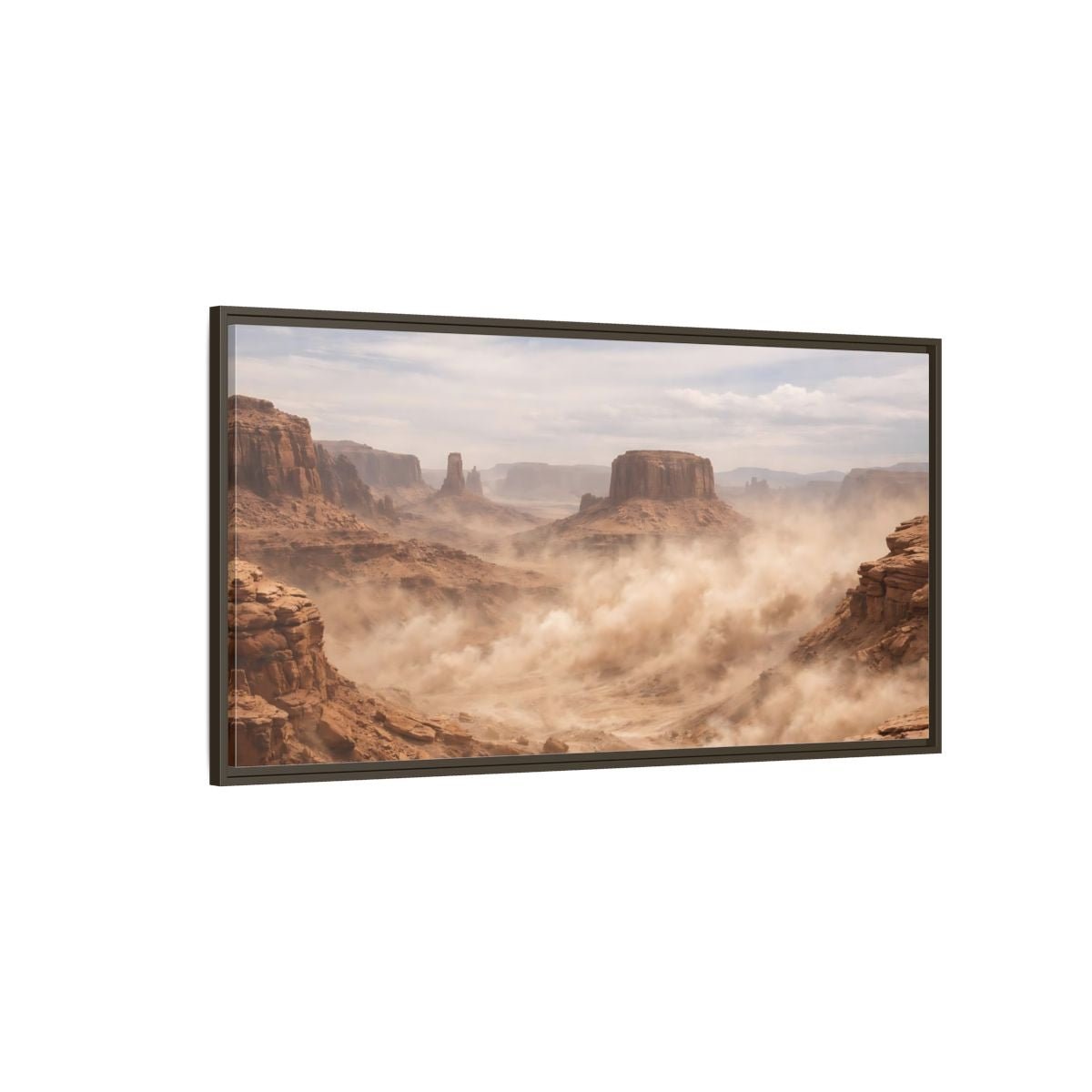 Landscape Nature Desert Brown - Framed Canvas Wall Art Print - YesArtYes