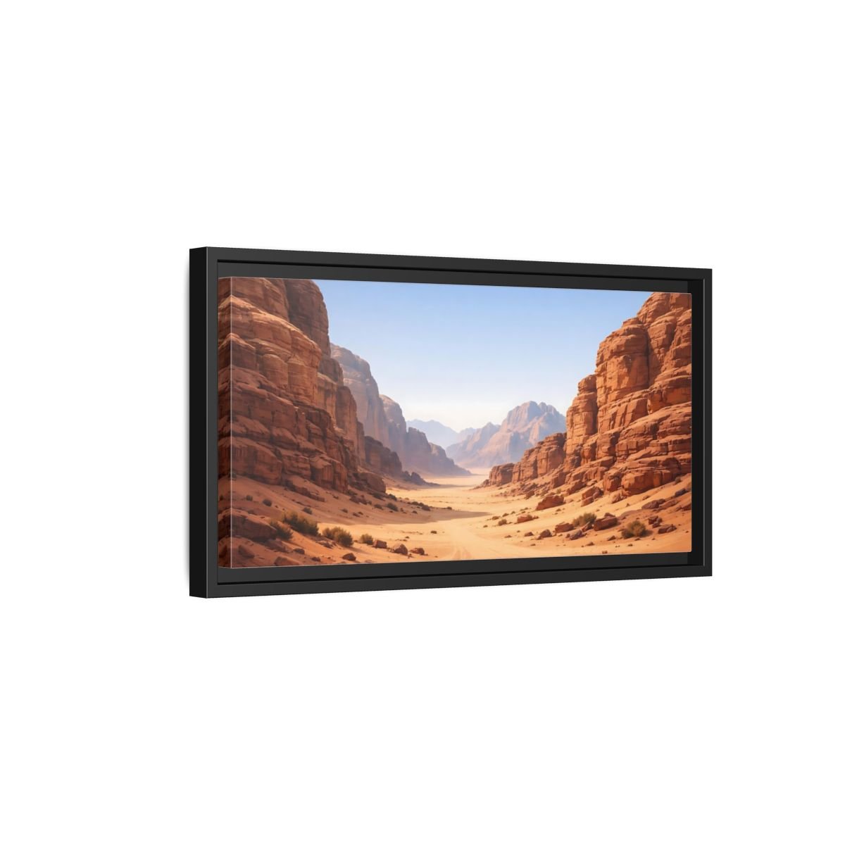 Landscape Nature Desert Canyon Orange - Framed Canvas Wall Art Print - YesArtYes