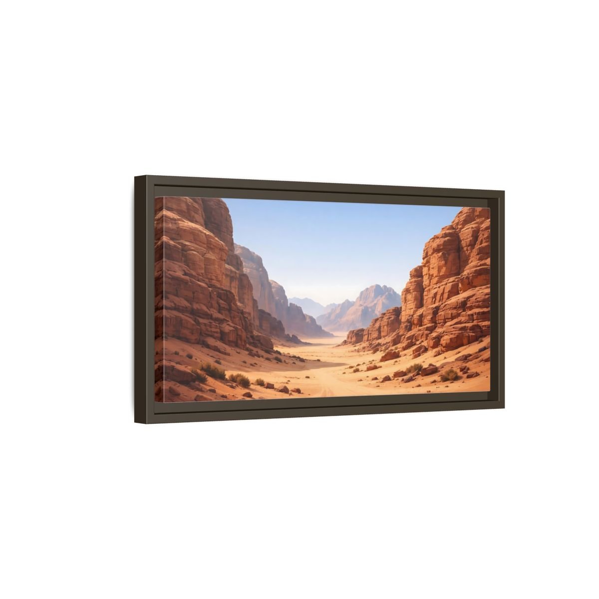Landscape Nature Desert Canyon Orange - Framed Canvas Wall Art Print - YesArtYes