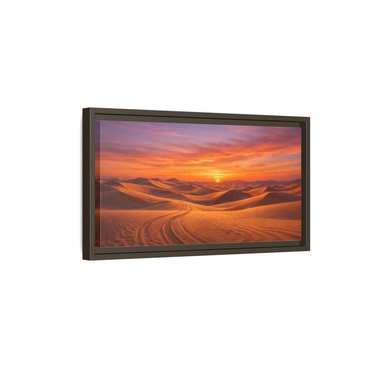 Landscape Nature Desert Sunset - Framed Canvas Wall Art Print - YesArtYes