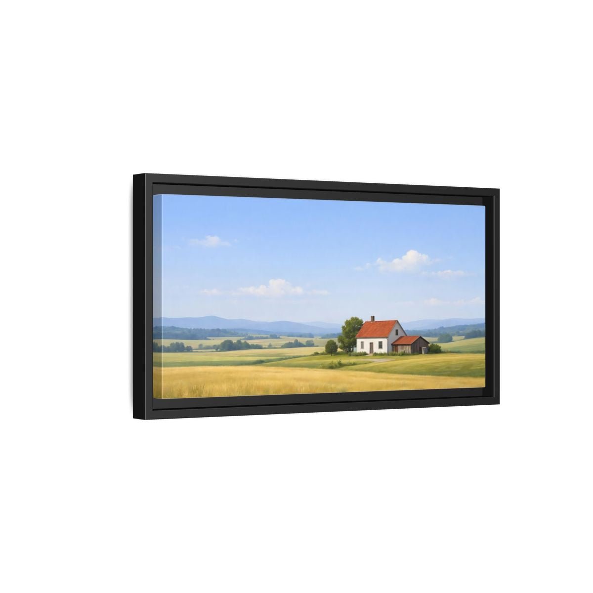 Landscape Nature Farmhouse - Framed Canvas Wall Art Print - YesArtYes