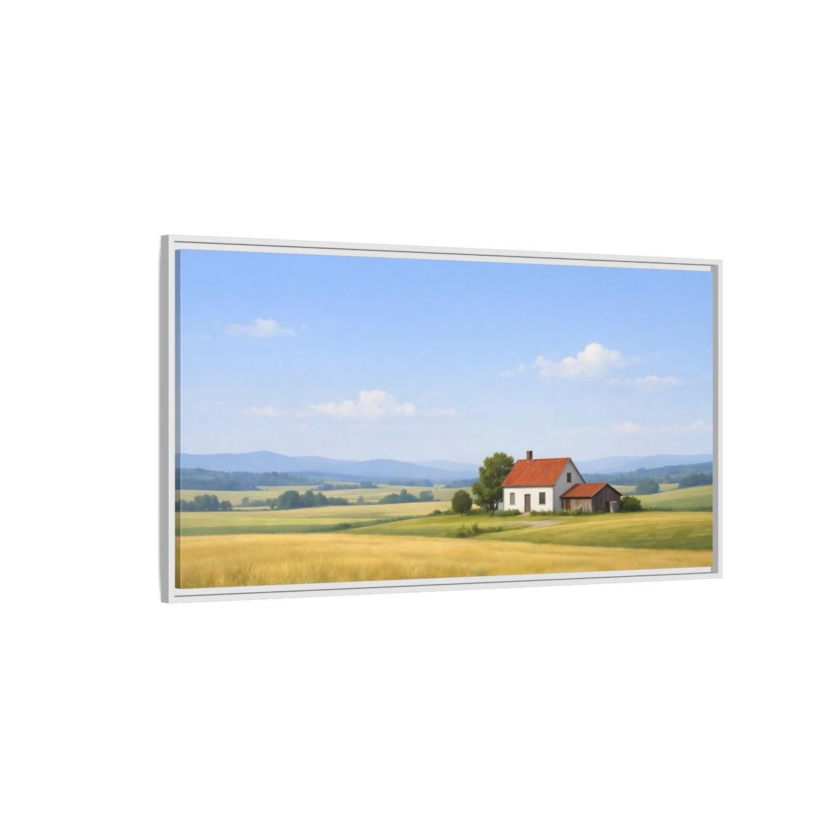 Landscape Nature Farmhouse - Framed Canvas Wall Art Print - YesArtYes