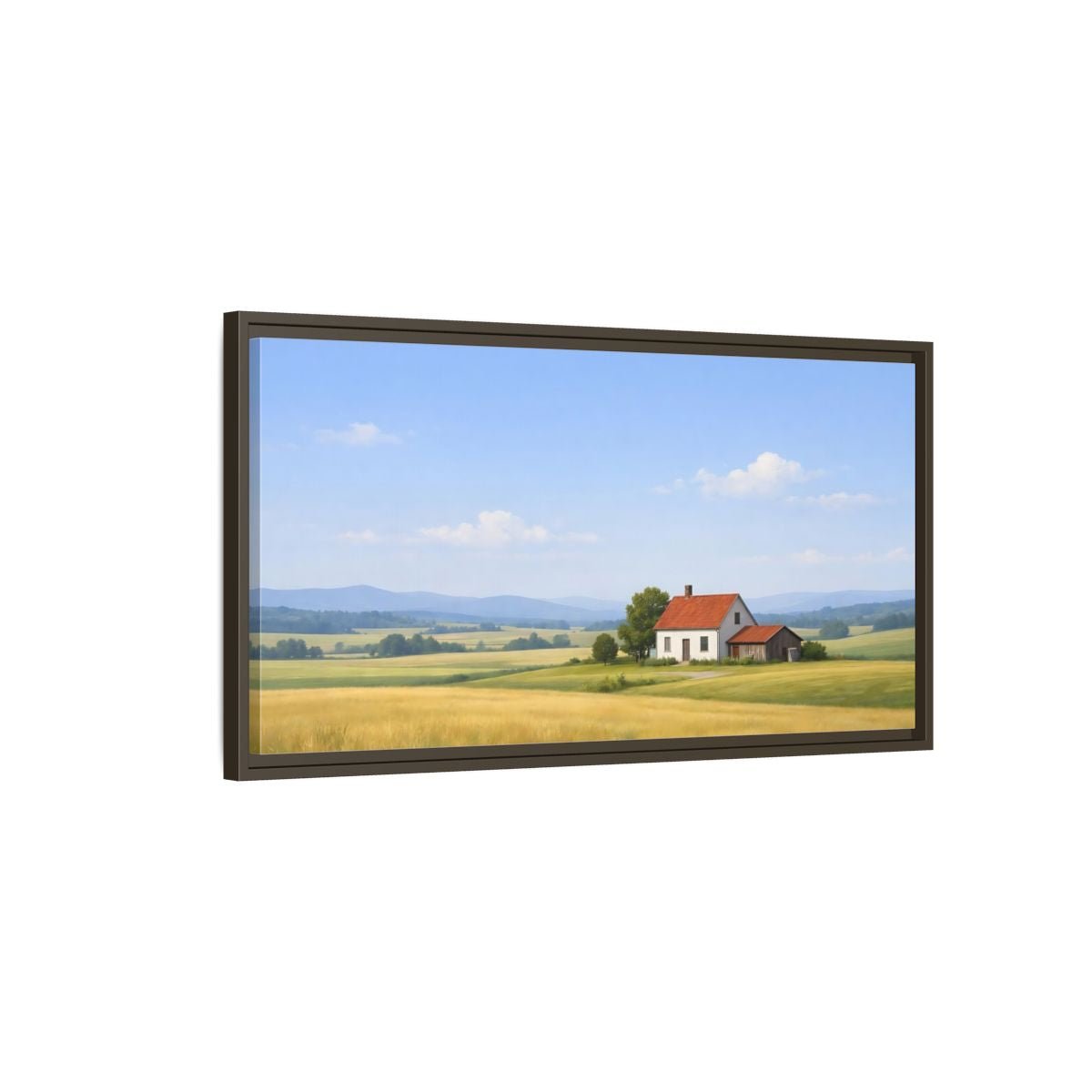 Landscape Nature Farmhouse - Framed Canvas Wall Art Print - YesArtYes