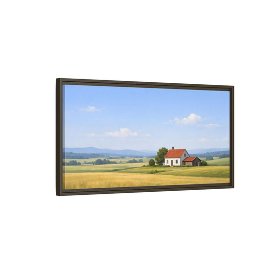 Landscape Nature Farmhouse - Framed Canvas Wall Art Print - YesArtYes