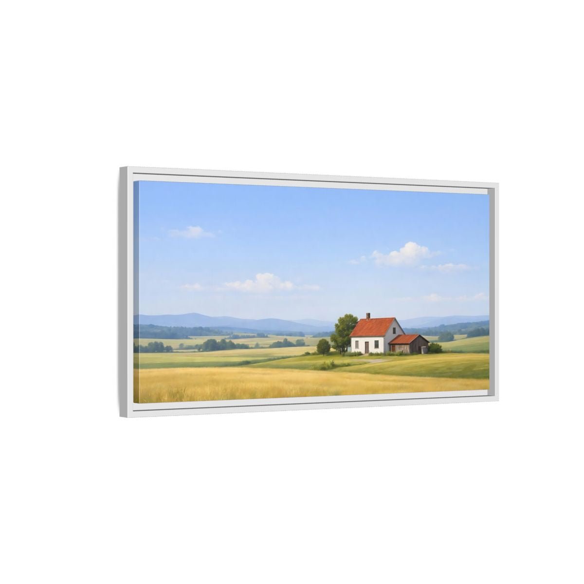 Landscape Nature Farmhouse - Framed Canvas Wall Art Print - YesArtYes