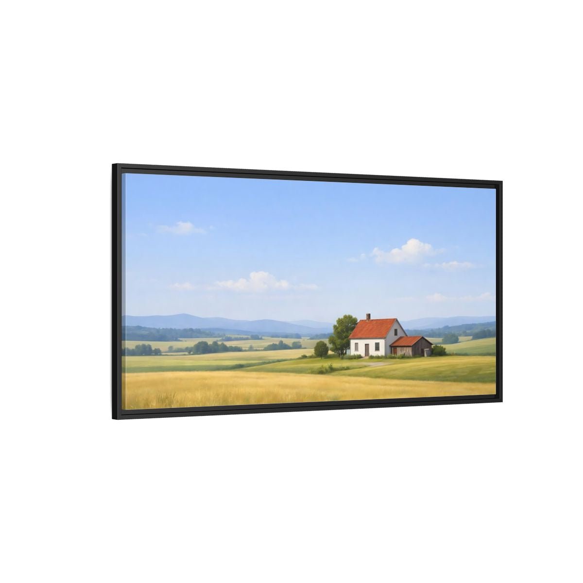 Landscape Nature Farmhouse - Framed Canvas Wall Art Print - YesArtYes