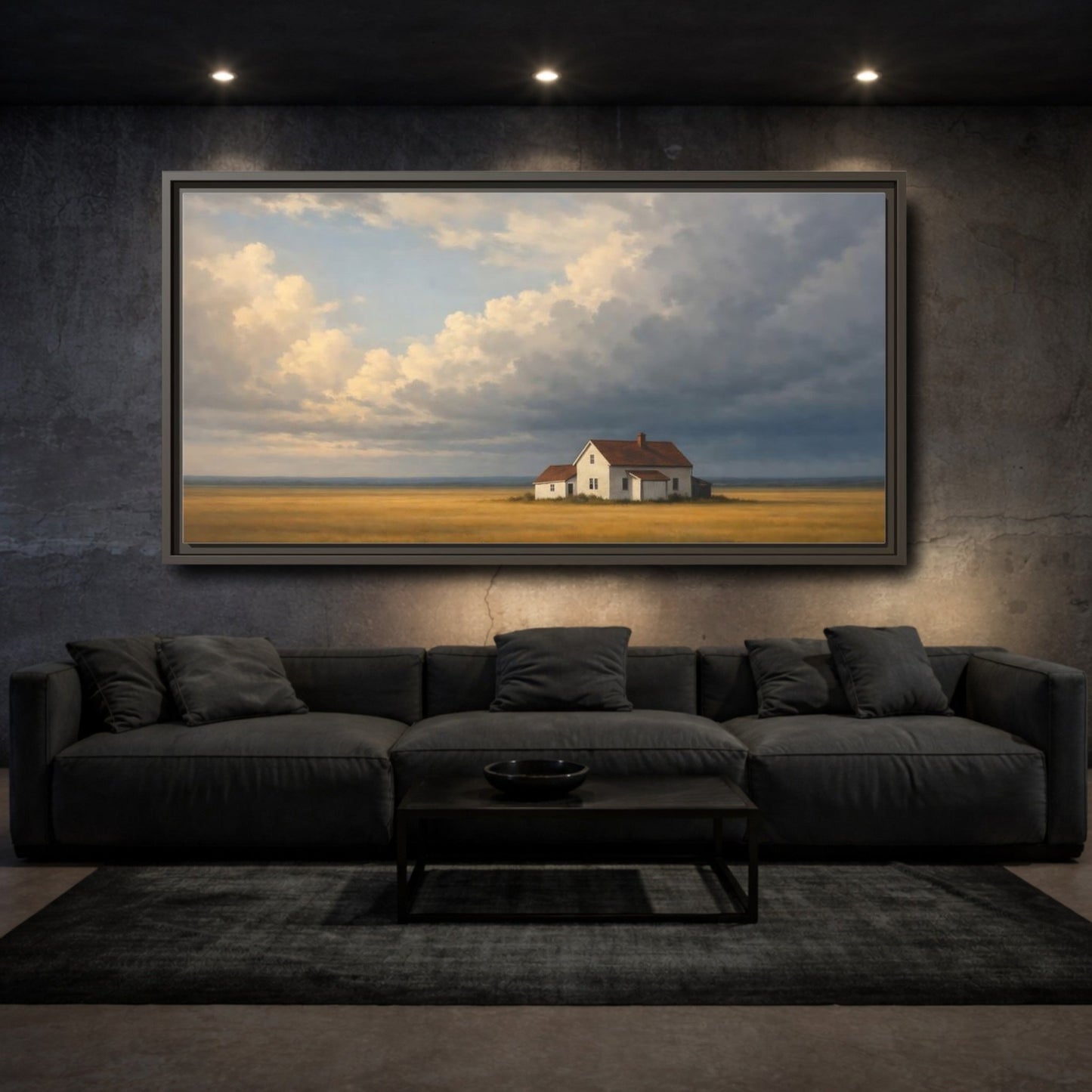 Landscape Nature Farmhouse - Framed Canvas Wall Art Print - YesArtYes