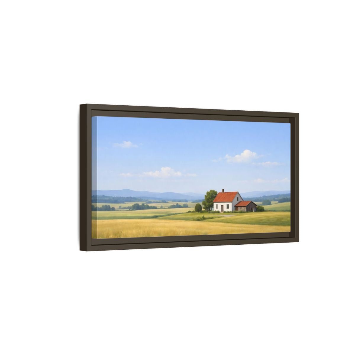 Landscape Nature Farmhouse - Framed Canvas Wall Art Print - YesArtYes