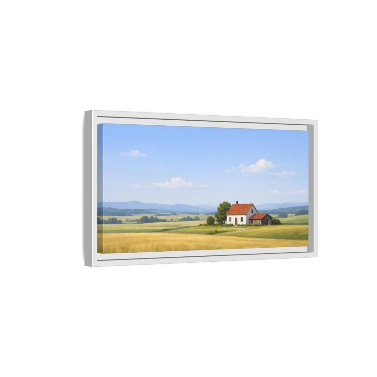 Landscape Nature Farmhouse - Framed Canvas Wall Art Print - YesArtYes