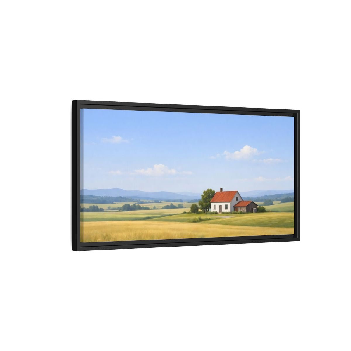 Landscape Nature Farmhouse - Framed Canvas Wall Art Print - YesArtYes