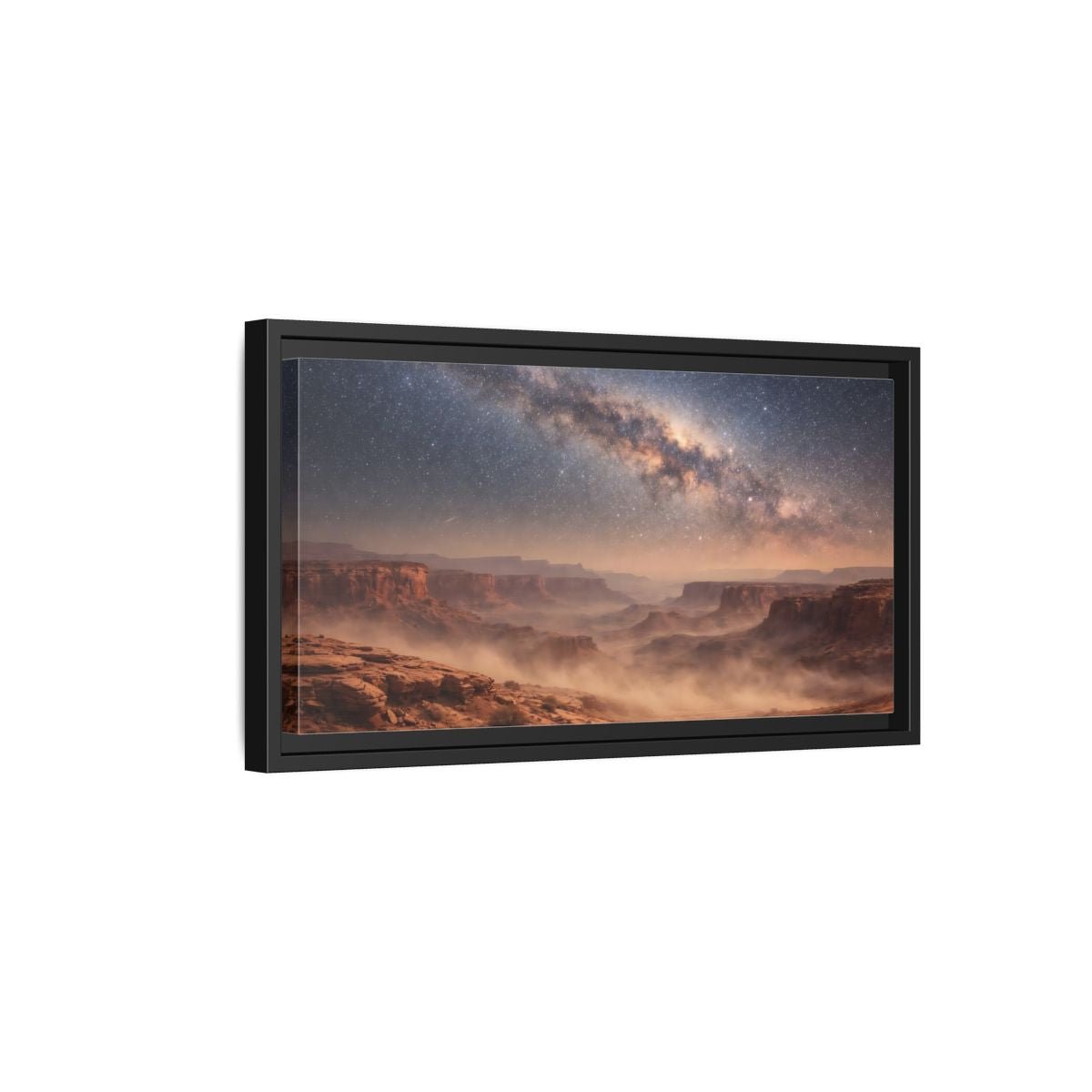 Landscape Nature Milky Way Desert Night - Framed Canvas Wall Art Print - YesArtYes