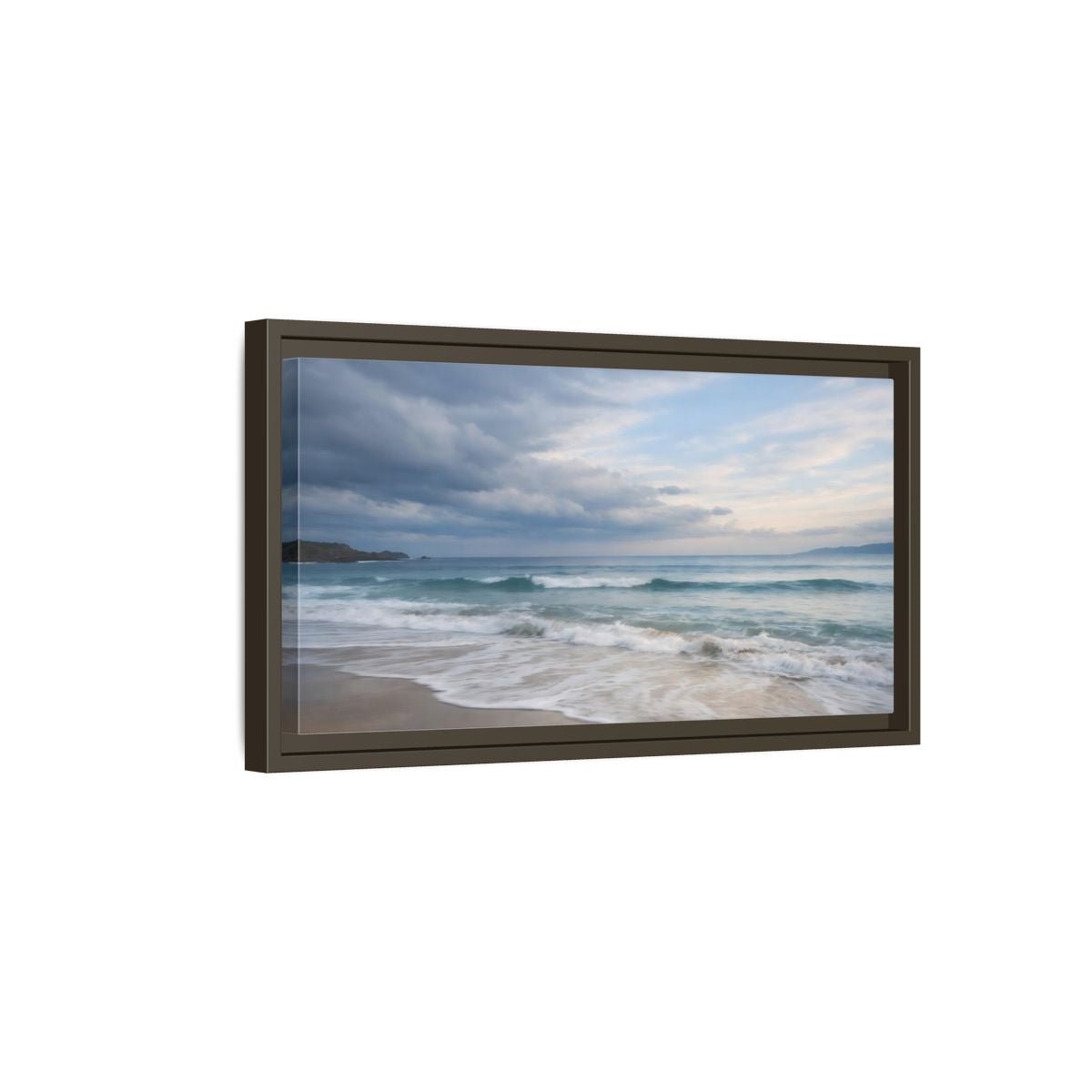 Landscape Nature Ocean Blue - Framed Canvas Wall Art Print - YesArtYes