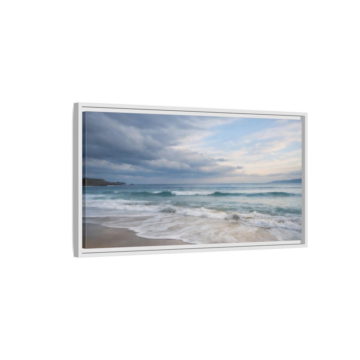 Landscape Nature Ocean Blue - Framed Canvas Wall Art Print - YesArtYes