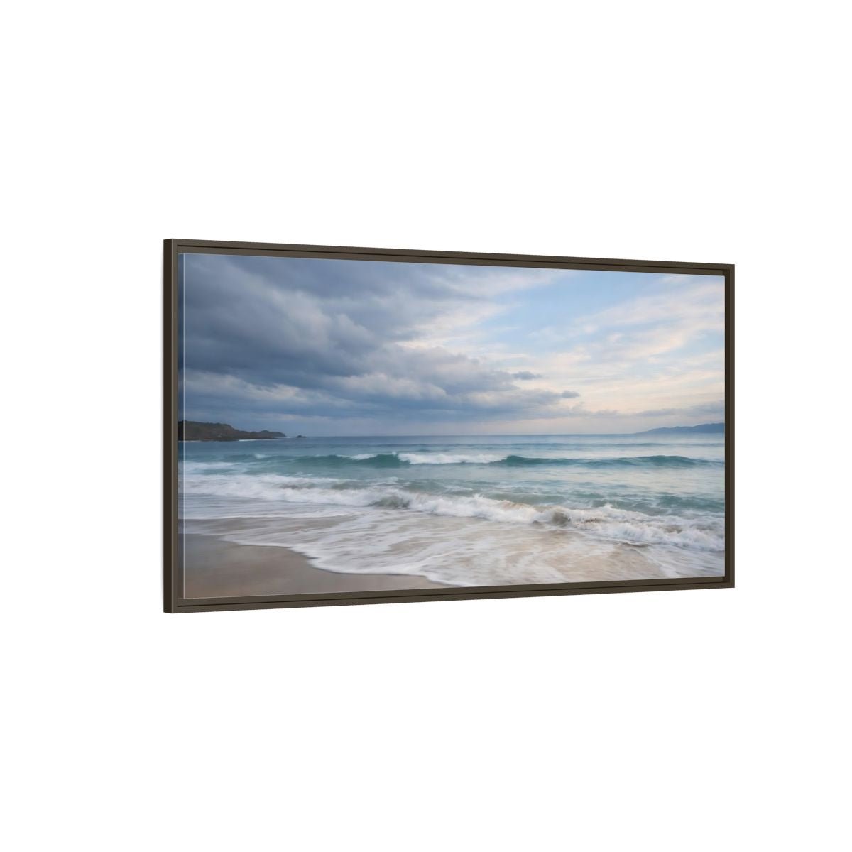 Landscape Nature Ocean Blue - Framed Canvas Wall Art Print - YesArtYes