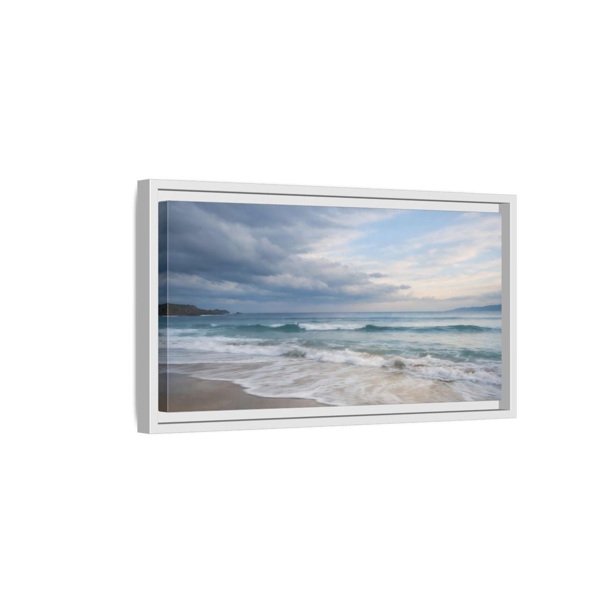 Landscape Nature Ocean Blue - Framed Canvas Wall Art Print - YesArtYes